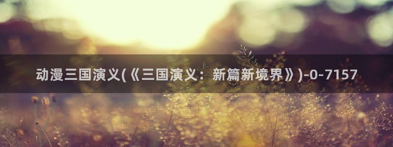动漫巨乳：动漫三国演义(《三国演义：新篇新境界》)